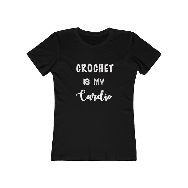 "Crochet is my Cardio" - T-Shirt with WHITE Letters