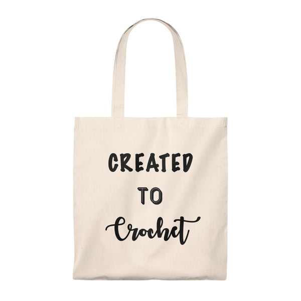 "Created to Crochet" - Tote Bag - Vintage