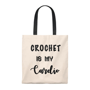 "Crochet is my Cardio" - Tote Bag - Vintage